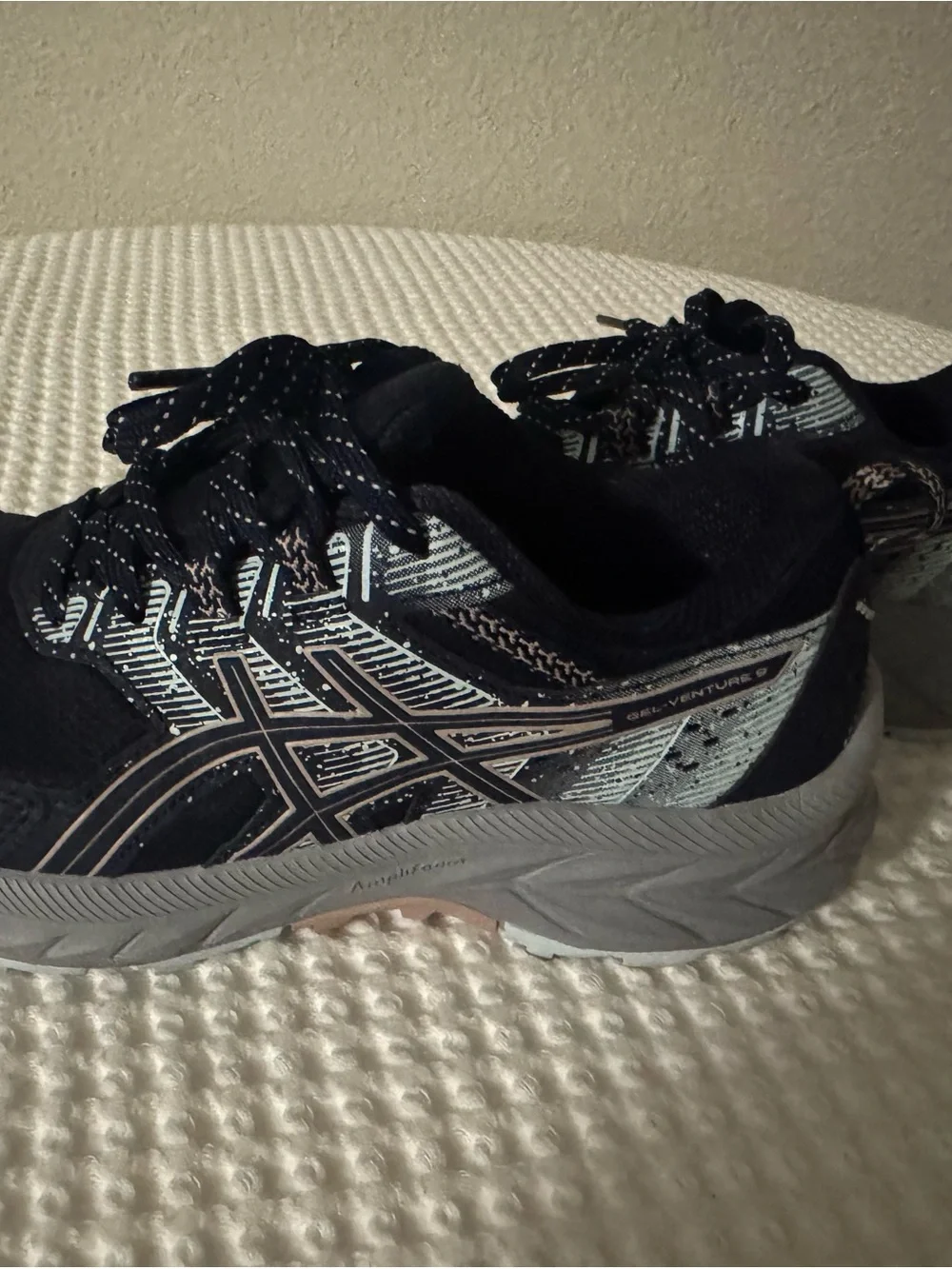 ASICS Navy and Light Gray Lace-Up Sneakers